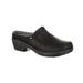 4Eursole Comfort 4Ever Women's Black Moc-Toe Slide