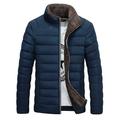 Avamo Mens Winter Jacket Packable Stand Collar Quilted Coat Classic Zip Up Lightweight Overcoat Outerwear Plus Size with Pocket