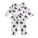 Binpure Warm Flannel Lace Lapel Long-Sleeves Sleepwear Top + Trousers Suit with Cute Cartoon Printing for Little Girl