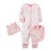 Carters Baby Girls 3-Piece Terry Take-Me-Home Set Pink