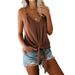 Women Boho Sleeveless Cami Baggy Vest Top Beach Holiday Strap Tank Tops Ladies Sleeveless Summer Causal Cami Blouse T-Shirt Vests Tie-Dye Tank Tunic Tops Blouse Tee