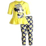 Disney Minnie Mouse Baby Girls T-Shirt Legging Set Yellow Long-sleeve 18 Months