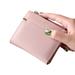 ASCZOV Money PU Leather Women Short Wallet Solid Portable Multi Card Position Frosted