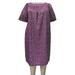 A Personal Touch Women's Plus Size Square Neck Lounging Dress - Purple Daises - 6X