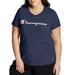 Champion Women's Plus Size Logo Graphic Short Sleeve V-Neck T-Shirt