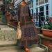 Meterk New Fashion Women Cotton Linen Dress O-neck Long Sleeve Pocket Loose Plus Size Vintage Long Dress Dark Blue/Green/Red