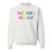 Make America Great Again Lesbian Gay Rainbow Mens Political Crewneck Graphic Sweatshirt, White, Large