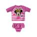 Minnie Mouse Baby Girl Rash Guard Swimsuit