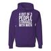 4 Out of 3 People Struggle with Math Joke Humor Unisex Graphic Hoodie Sweatshirt, Purple, Large