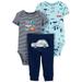 Carter's Baby Boys 3-Pc. Cotton Cars Bodysuits and Pants Set Outfit Size 6 Months