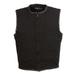 Club Vest CVM3038 Men's Black Denim Collarless Motorcycle Vest