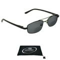 proSPORT BIFOCAL Reading Sunglass Square Aviator Metal Gunmetal Frame Gray Lens