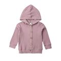 Pudcoco Baby Girl Clothes Knitted Button Hooded Coat Jacket Outwear Tops 0-24M