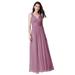 Ever-Pretty Womens A-Line Long Formal Evening Party Bridesmaid Dresses for Women 07458 Orchid US 6