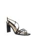 Kaiya1 by Wild Diva, Barely There Flat Block Heel Sandal - Open Squared Toe Animal Croc Print (Woman)