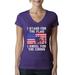 4th of July Shirts for Men or Women USA Independence Day American Pride Tees Womens Americana / American Pride Slim Fit Junior V-Neck Tee, Purple Rush, Large