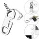 iphone charge lightning cable + keychain + bottle opener + aluminum carabiner,portable multifunction keychain bottle opener usb charging cord short cable for iphone x/8/7/6s,gift for men women (white)