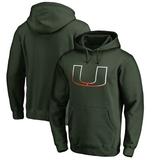 Miami Hurricanes Fanatics Branded Big & Tall Gradient Logo Pullover Hoodie - Green