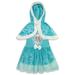 Disney Frozen Queen Elsa Toddler Girls Costume Cosplay Dress with Hooded Cape 5T