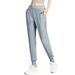 Avamo Women's Lightweight Joggers SweatPants with Zipper Pockets Solid Color Tapered Leg 7/8 Length Trouser Yoga Gym Active Work