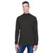 Adult Sueded Cotton Jersey Mock Turtleneck - BLACK - L