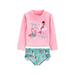 Simple Joys by Carter's Girls' Toddler 2-Piece Rashguard Set