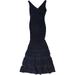 Ralph Lauren Womens Cleveland Tulle Stripe Gown Dress