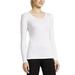 Weatherproof Women's Long Sleeve Scoop Neck (X-Large, White)