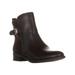 Womens Tommy Hilfiger Irsela Zip Up Ankle Heel Boots, Dark Brown, 7 US