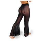 Women Mesh Swimsuit Coverup Pant Sheer Perspective Swimwear Pants