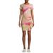 Derek Heart Women's Juniors' Tie Dye Shirred Waist T-Shirt Dress