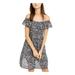 MICHAEL Michael Kors Womens Floral Front Ruffled Casual Dress