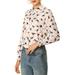 Allegra K Women's Floral Print Mock Neck Long Sleeve Pullover Blouse