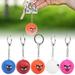 Tebru Accessories,Elastic Rubber Golfballs,5pcs Practice Balls with Keychain Sports Keyring Training Balls Golfer Gift