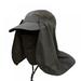 Magazine Fishing Flap Caps Men Women Quick Dry Sunshade UV Protection Removable Ear Neck Cover Outdoor Sportswear Accessories