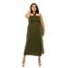 Women's Plus Size Dresses [Made in USA] Convertible 2 in 1 Dress Criss Cross Neck Dress, Smocked Maxi Dress for Summer