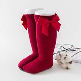 Baby Girls Socks Knee High with Bows Cute Baby Socks Long Tube Kids Leg Warmer