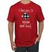 I Love You To Texas And Back Plaid Pop Culture Men's Graphic T-Shirt, Red, X-Large