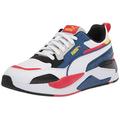 PUMA mens X-ray 2 Sneaker, Puma White-limoges-puma Black-gray Violet-high Risk Red, 8.5 US