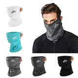 5 Pieces Neck Gaiter Face Cover Scarf Breathable UV Protection Mask Cooling Bandana-Sports Headbands For Men Women Outdoor Fishing Motorcycle Cycling Hiking(Blue, Black, White, Dark Gray, Gray He