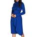 Spftem Women'S Bow Tie Neck Long Sleeve Peplum High Waist Slim Fit Office Work Dress