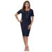 Jessica London Women's Plus Size Denim Sheath Dress 100% Cotton