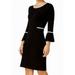 Calvin Klein NEW Black Womens Size Small S Bell-Sleeve Sweater Dress