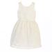 Sweet Kids Baby Girls Off White Flower Embroidered Special Occasion Dress 6-24M