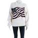Pre-ownedTommy Hilfiger Womens Ribbed Flag Sweater Cream Size Small 13622050