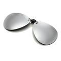 Cyxus Pilot Polarized Clip-On Sunglasses UV400 Protection Anti Glare Silver Lenses Eyewear Outdoor For Women Men 1200S04