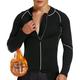 Vaslanda Neoprene Sauna Suit for Men Waist Trainer Vest Zipper Workout Shirt Body Shaper Fitness Jacket Gym Top Clothes Shapewear Long Sleeve