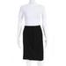 Pre-ownedDonna Karan New York Wool Zip Mini Pencil Skirt Black Size 6