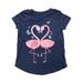 Jumping Beans Toddler Girls Navy Sparkle Pink Flamingo T-Shirt Tee Shirt