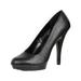 Ellie Shoes E-521-Femme-W 5 Heel Wide Width Pump Black PU / 9